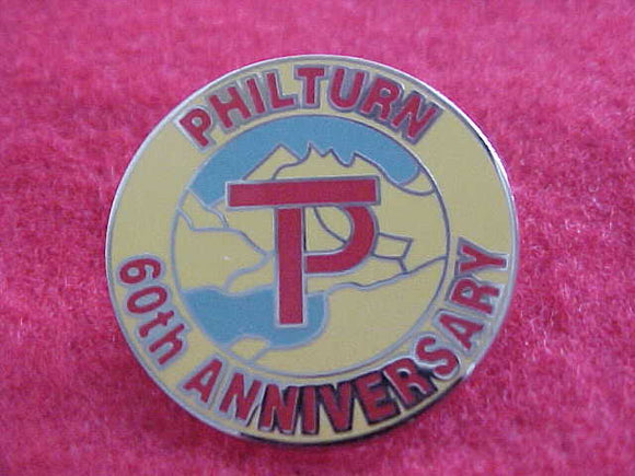 PHILMONT PIN, PHILTURN 60TH ANNIV., 1998