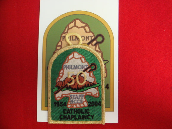 Philmont 2004 Catholic Chaplain Patch + Card