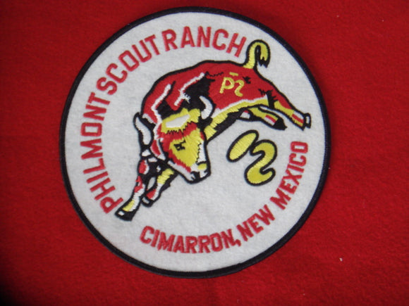 Philmont Scout Ranch 6 Jacket Patch Embroidered on White Felt