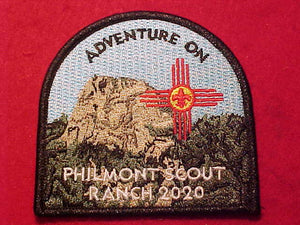 PHILMONT SCOUT RANCH PATCH, 2020, ADVENTURE ON