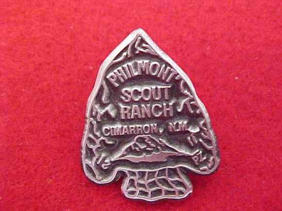 Philmont Pin, Cast Metal, Arrowhead Shape, 1
