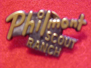 PHILMONT PIN, PHILMONT SCOUT RANCH, GOLD COLOR PLASTIC