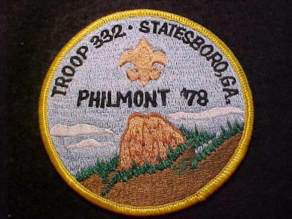 PHILMONT PATCH, 1978, STATESBORO, GA, TROOP 332