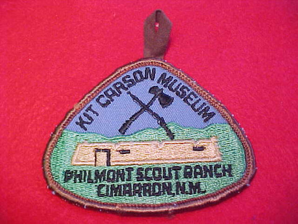 philmont kit carson museum patch, cloth back