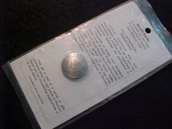 PHILMONT  PIN, MOUNT BALDY GEOLOGICAL SURVEY BENCH MARK, PEWTER