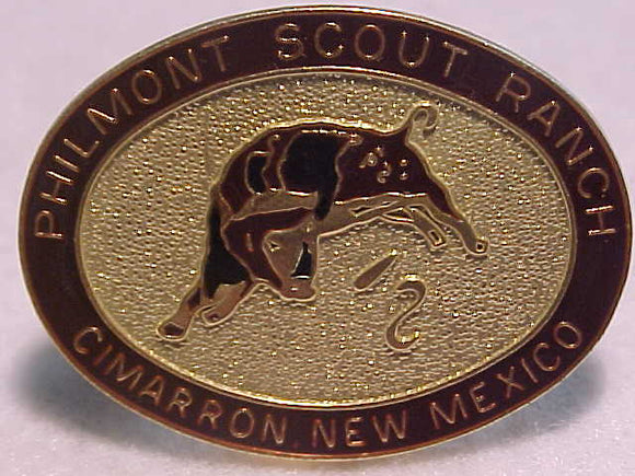 PHIILMONT SCOUT RANCH N/C SLIDE, BROWN/GOLD OVAL