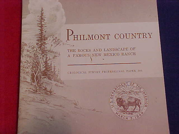 philmont geologic survey, u.s. dept. of the interior, book w/folding color maps in rear pocket
