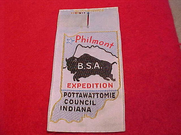 Philmont Contigent woven patch, Pottawattomie C., circa 1960+/-, mint