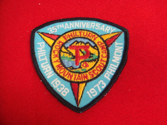 Philmont Patch, 1938-1973, Philturn, Rocky Mountain Scout Camp, 35th anniv.