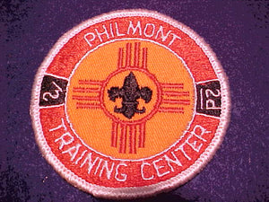 PHILMONT TRAINING CENTER PATCH, CB, WHITE BDR.