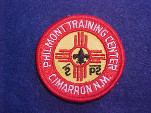 PHILMONT TRAINING CENTER PATCH, 66MM ROUND, CLOTH BACK