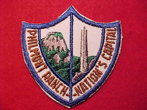 PHILMONT RANCH PATCH, NATION'S CAPITAL, BLUE BDR.