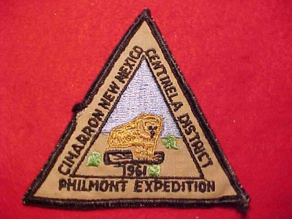 PHILMONT PATCH, 1961 EXPEDITION, CENTINELA DSITRICT/CRESCENT BAY AREA C., USED