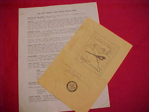 PHILMONT TRAINING CENTER FAMILY PROGRAM, 1986, W/ MAP & HIKE LOG, USED