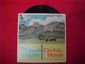 PHILMONT RECORD, 45 RPM, "PHILMONT HYMN/ON MY HONOR", SUNG BY THE U.S. AIR FORCE ACADEMY CHORALE