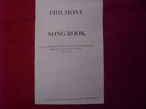 PHILMONT SONG BOOK, 13 PAGES