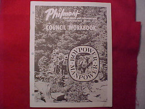 PHILMONT COUNCIL WORKBOOK & RAINBOW COUNCIL PAPERS FOR 1971 TRIP