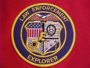 POLICE PATCH, LAW ENFORCEMENT EXPLORER, VARIETY #2, NOTE: EXPLORER '"E" DESIGN W/ LINE UNDER "E"