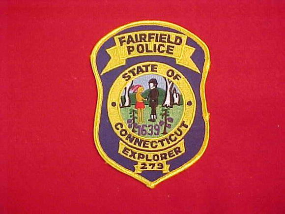 POLICE PATCH, CONNECTICUT, FAIRFIELD POLICE EXPLORER POST 279