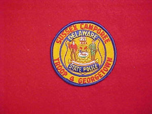 POLICE PATCH, DELAWARE, STATE POLICE, SUSSEX CAMPOREE, TROOP 4 GEORGETOWN