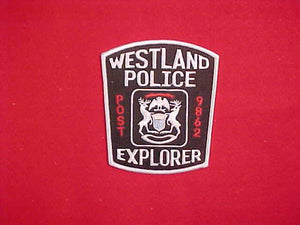 POLICE PATCH, MICHIGAN, WESTLAND POLICE EXPLORER POST 9862