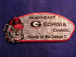 NORTHEAST GEORGIA C. SA-12, HOME OF THE DAWGS!, GREY TWILL, RED BDR.