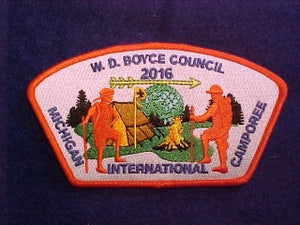 2016 MICHIGAN INTERNATIONAL CAMPOREE, 138 W.D. BOYCE COUNCIL, SA