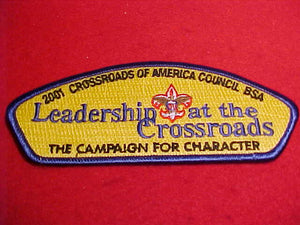 CROSSROADS OF AMERICA,SA-41:1, 2001, "LEADERSHIP AT THE CROSSROADS"
