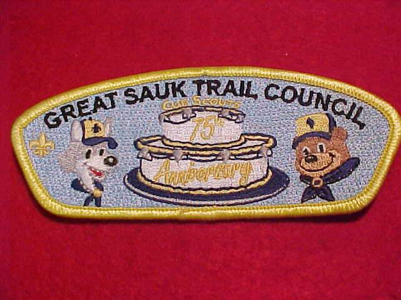 GREAT SAUK TRAIL C. SA-16, CUB SCOUTS 75TH ANNIV.