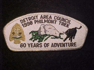 DETROIT AREA SA-39, 1998 PHILMONT TREK, 60 YEARS OF ADVENTURE