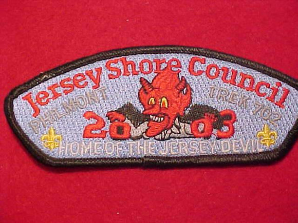 JERSEY SHORE C. SA-9, PHILMONT TREK 702,2003, HOME OF THE JERSEY DEVIL