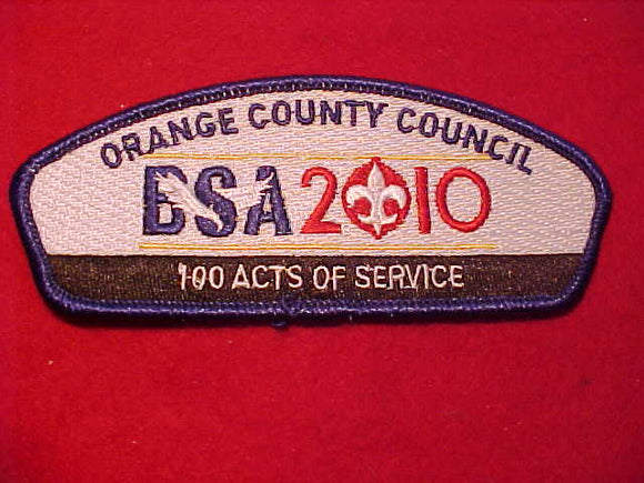 ORANGE COUNTY C. SA-269, 2010, 100 ACTS OF SERVICE