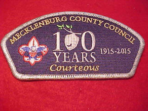 MECKLENBURG COUNTY C. SA-54, 1915-2015, "COURTEOUS", NAVY TWILL