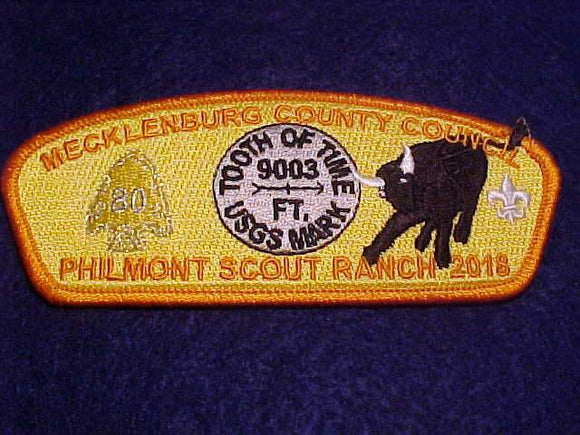 MECKLENBURG COUNTY C. SA-qq, PHILMONT SCOUT RANCH, 2018, TOOTH OF TIME, 9003 FT. USGS MARK