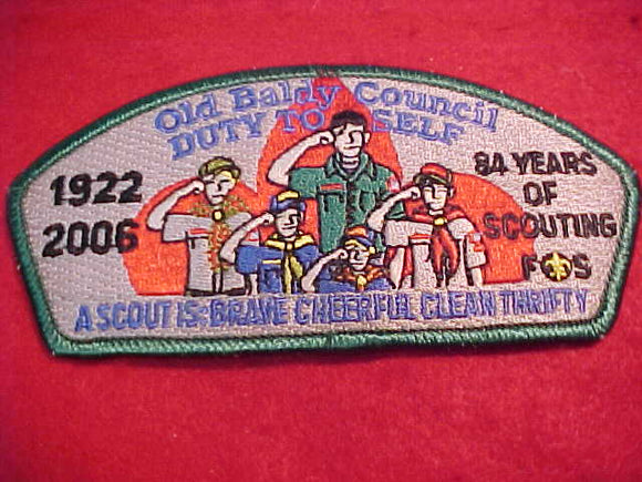 OLD BALDY C. SA-53, 1922-2006, 84 YEARS OF SCOUTING