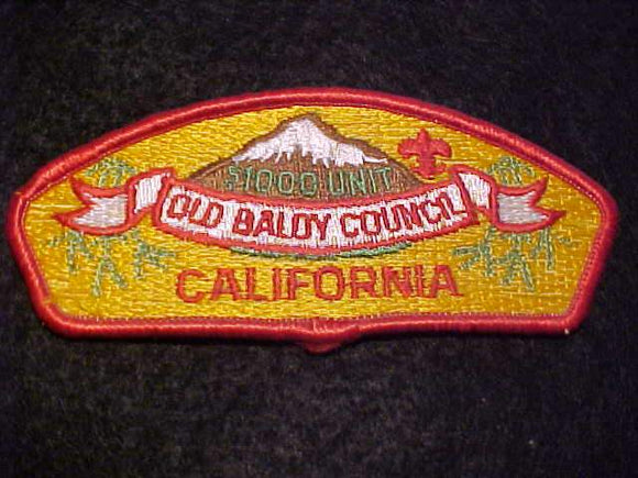 OLD BALDY C. SA-12, CALIFORNIA, RED BDR.