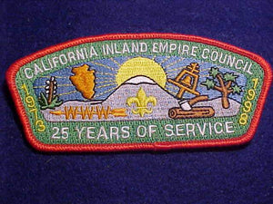 CALIFORNIA INLAND EMPIRE C. SA-53, 1973 - 1998, 25 YEARS OF SERVICE