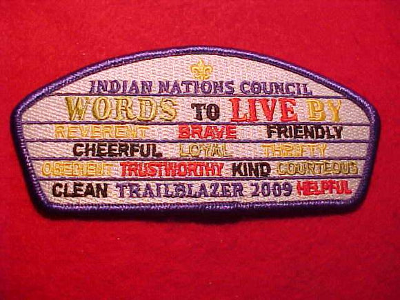 INDIAN NATIONS C. SA-51, 2009, WORDS TO LIVE BY
