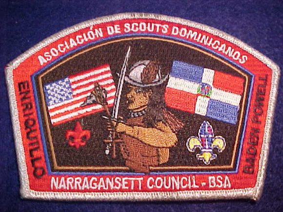 NARRAGANSETT C. SA-21, ASSOCIACION DE SCOUTS DOMINICANOS, SMY BDR.