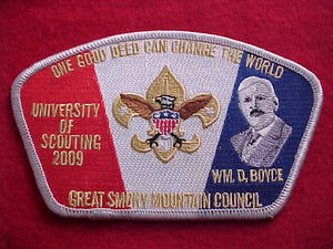 Great Smoky Mountain sa40, 2009, University of Scouting, Wm. D. Boyce