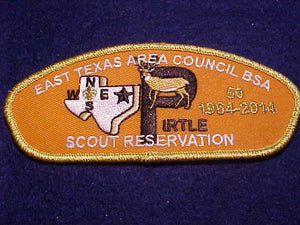 EAST TEXAS C. TA-45, 50 ANNIV., 1964-2014, PIRTLE SCOUT RESV.