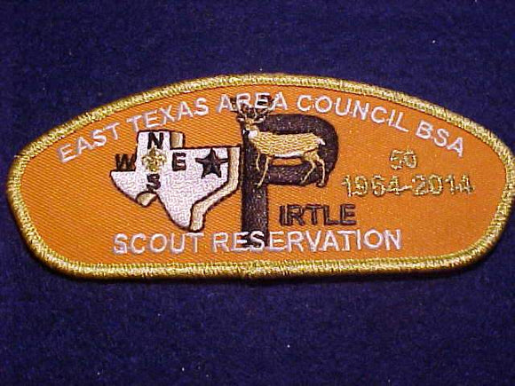 EAST TEXAS C. TA-45, 50 ANNIV., 1964-2014, PIRTLE SCOUT RESV.