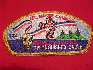 MT. BAKER C. SA-6, DONALD E. HAGGEN, DISTIINGUISHED EAGLE