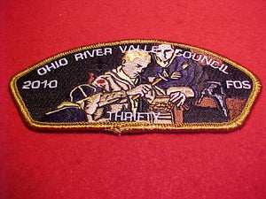 OHIO RIVER VALLEY C. SA-26, 2010, "THRIFTY", ONLY 400 MADE, FRIEND OF SCOUTING