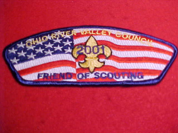 OHIO RIVER VALLEY C. SA-2, 2001, ONLY 400 MADE, FRIEND OF SCOUTING