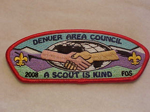 DENVER AREA C. SA-23, 2008 FOS, "A SCOUT IS KIND"