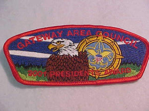 GATEWAY AREA C. SA-130, 2001 PRESIDENTS AWARD