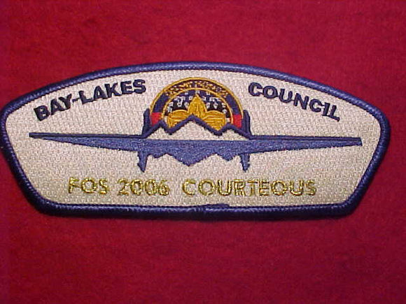 BAY LAKES SA-14, FOS 2006 COURTEOUS, $120 DONATION
