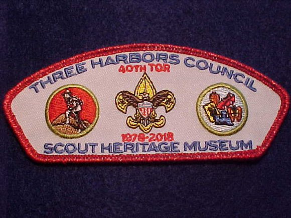 THREE HARBORS C. S-Q5, 40TH TOR, 1978-2018, SCOUT HERITAGE MUSEUM