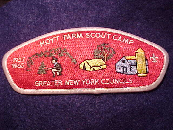 GREATER NEW YORK COUNCILS SA-112, HOYT FARM SCOUT CAMP, 1957-1965, 100 MADE